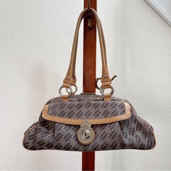 Y2K Vintage Early 2000’s Nine West Brown Shoulder Bag with Silver Knobs - Picture 6 of 8